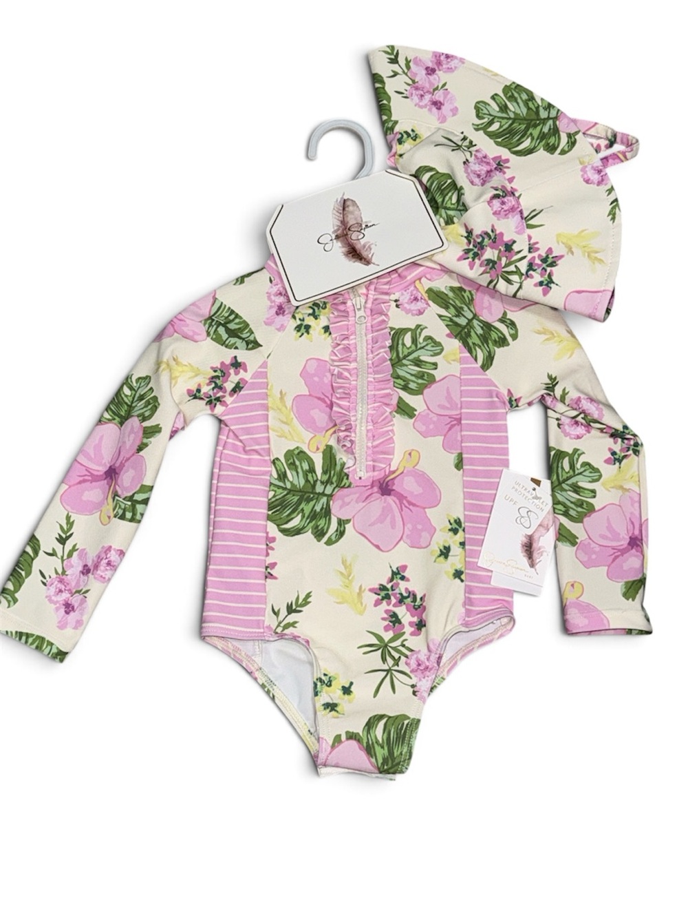 Jessica Simpson baby size 24 months ultraviolet protection upf swimsuit & hat